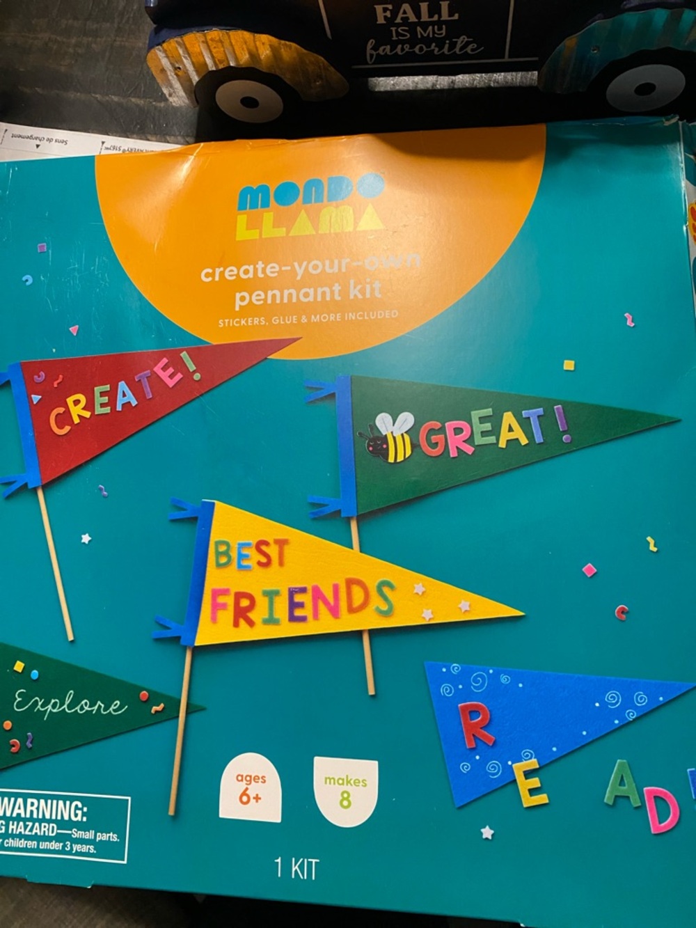 4 Mondo Llama Create-Your-Own Pennant Kit - Multi-Color M201